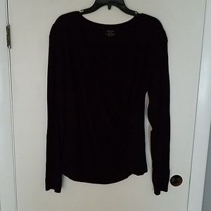 V neck wrap top with ruching